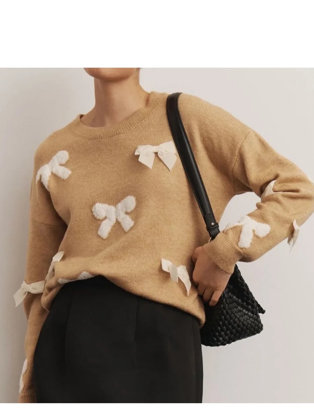 MAEVE 3D BOW SWEATER
